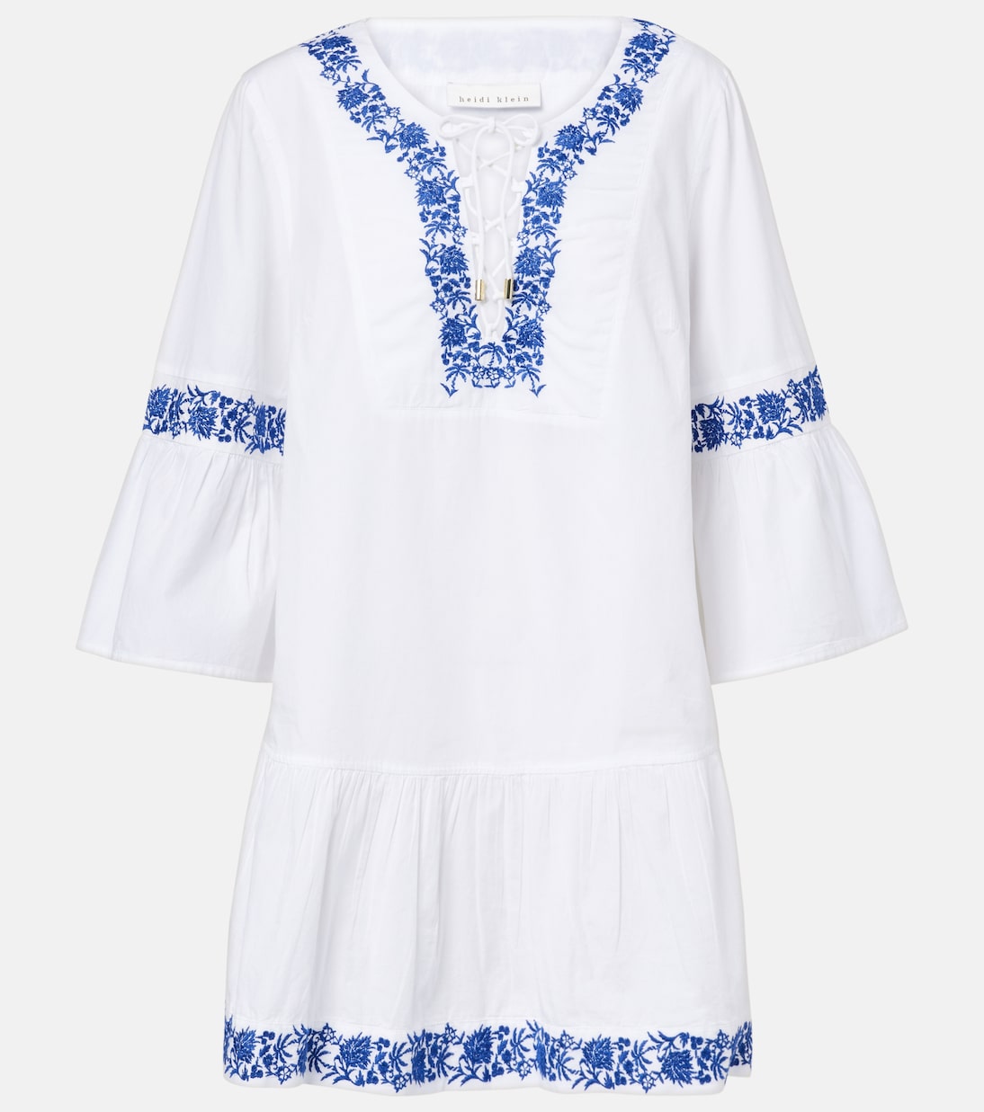 

Каннский хлопковый пляжный саронг Heidi Klein, Wht-Blu