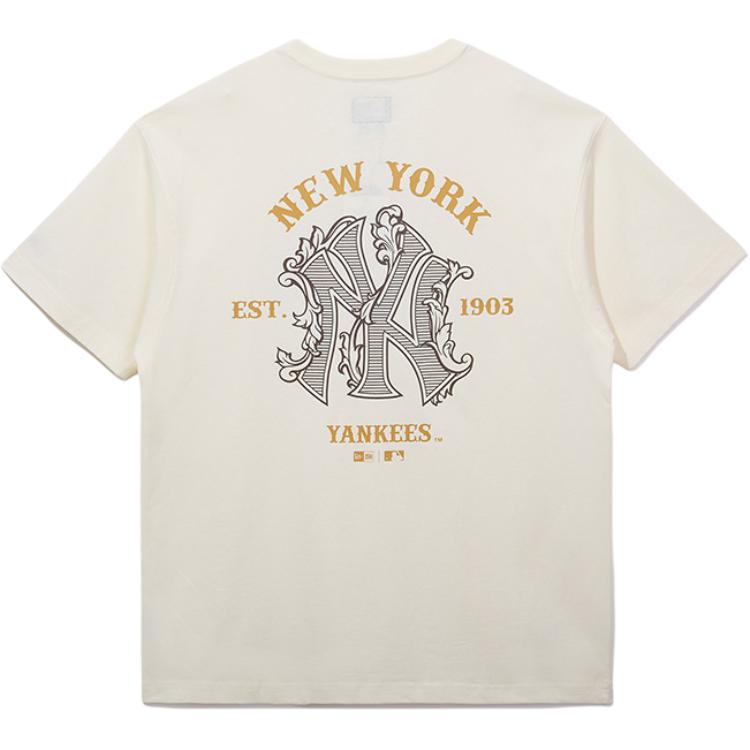 

New Era Футболка унисекс цвета слоновой кости White, Бежевый, New Era Футболка унисекс цвета слоновой кости White