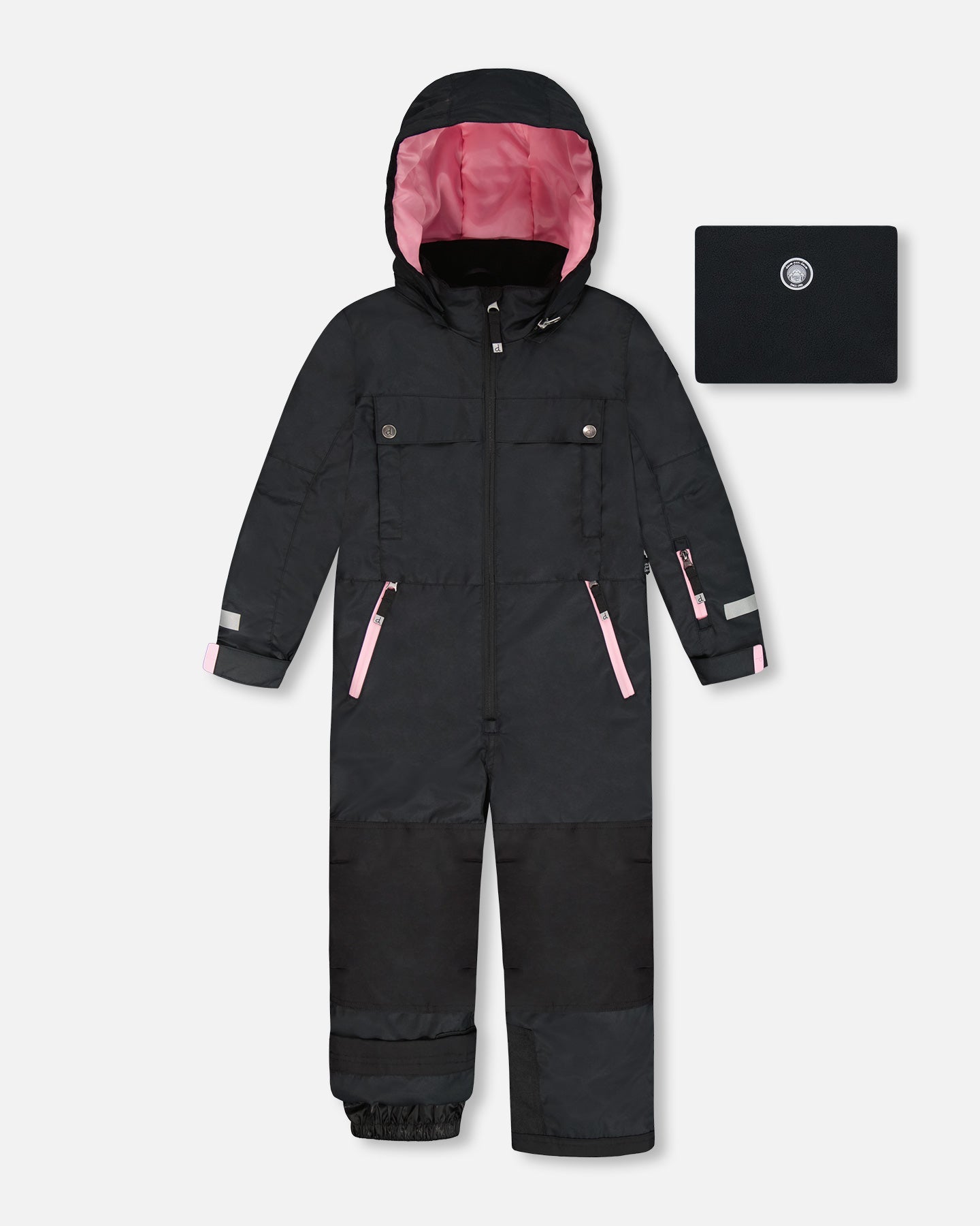 

Комбинезон Teknik Snowsuit черный с розовым Deux par Deux