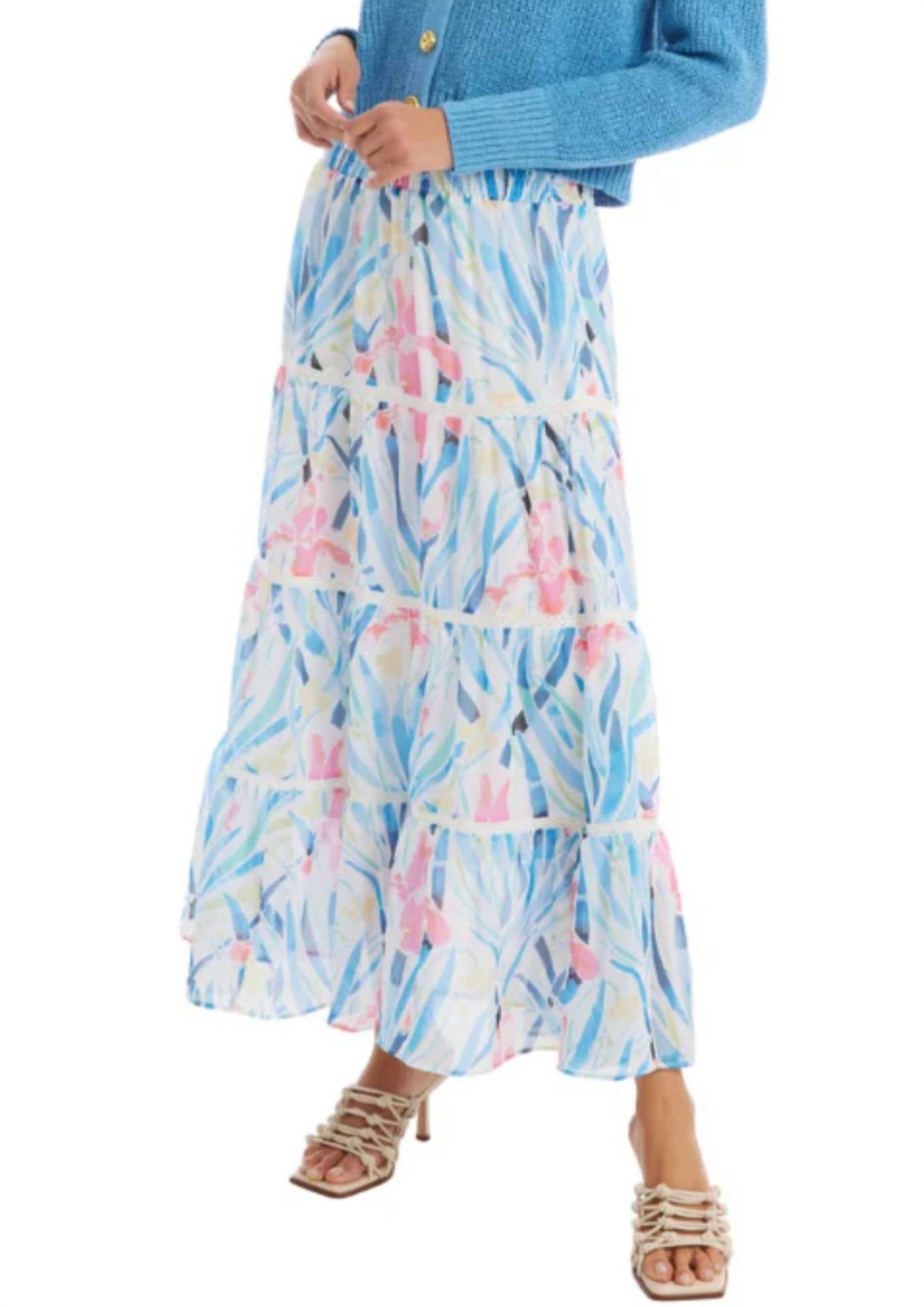 

Юбка миди «Сильвия» с принтом «Ирисы» ALLISON NEW YORK, irises print