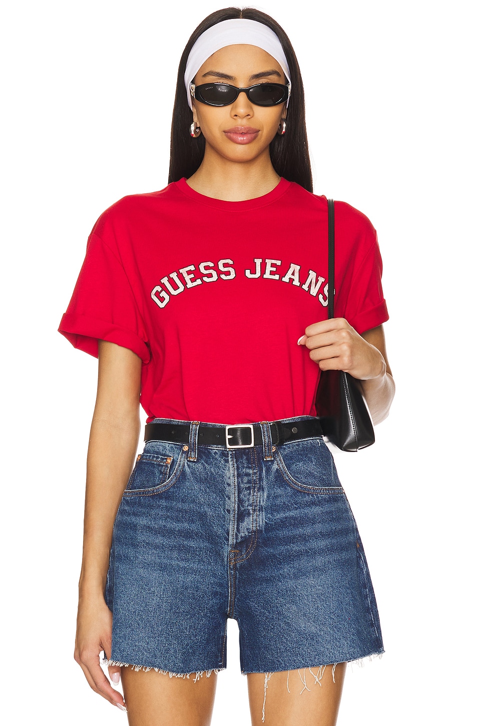 

Футболка с коротким рукавом в университетском стиле Guess Jeans, rugby red