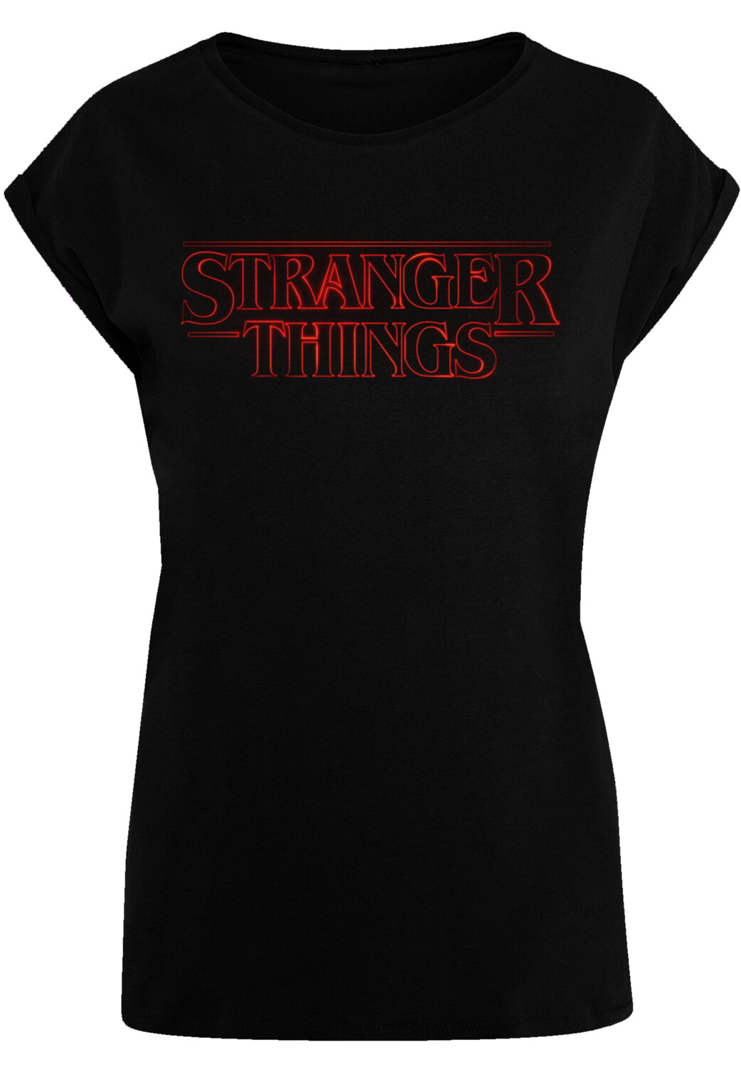 

Футболка F4NT4STIC Stranger Things Glow Logo Netflix TV Series, черный