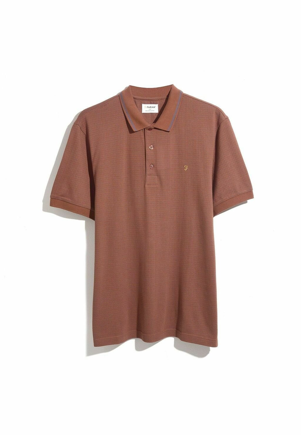 

Рубашка поло VOLO TEXTURED Farah, коричневый