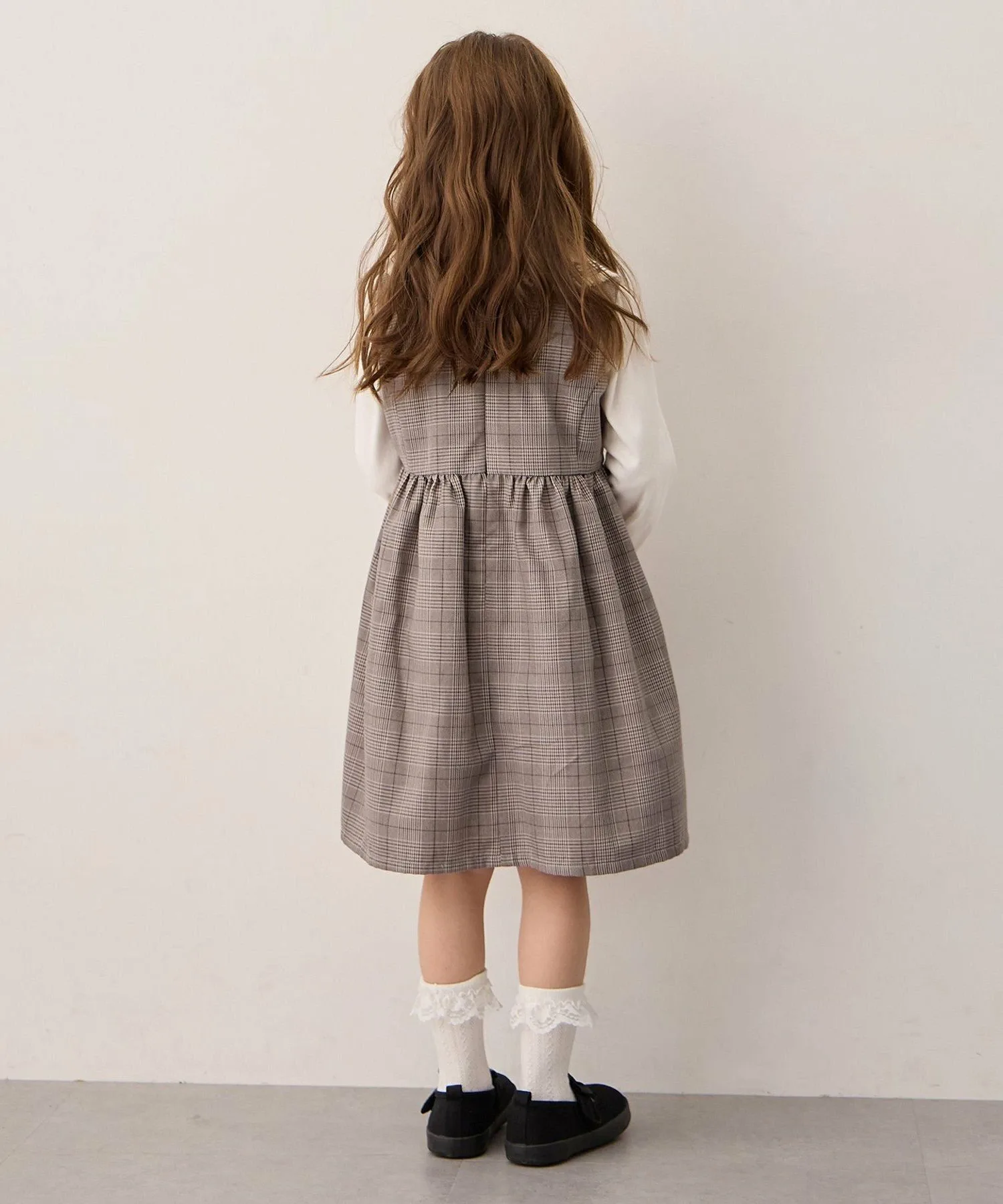 Юбка-свитер "Мелодия" ANY KIDS, Brown x Check [330] — фото 4