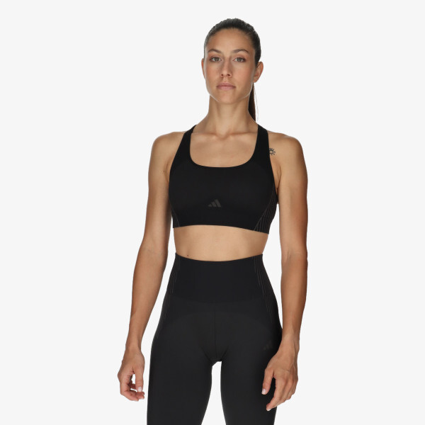 

Спортивное бюстье aeroknit с легкой поддержкой Adidas, черный