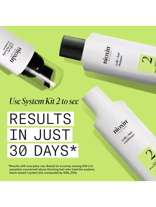 Кондиционер для кожи головы и утолщения волос Pro Clinical System 2 для натуральных волос с прогрессирующим истончением, 300 мл Nioxin — фото 3