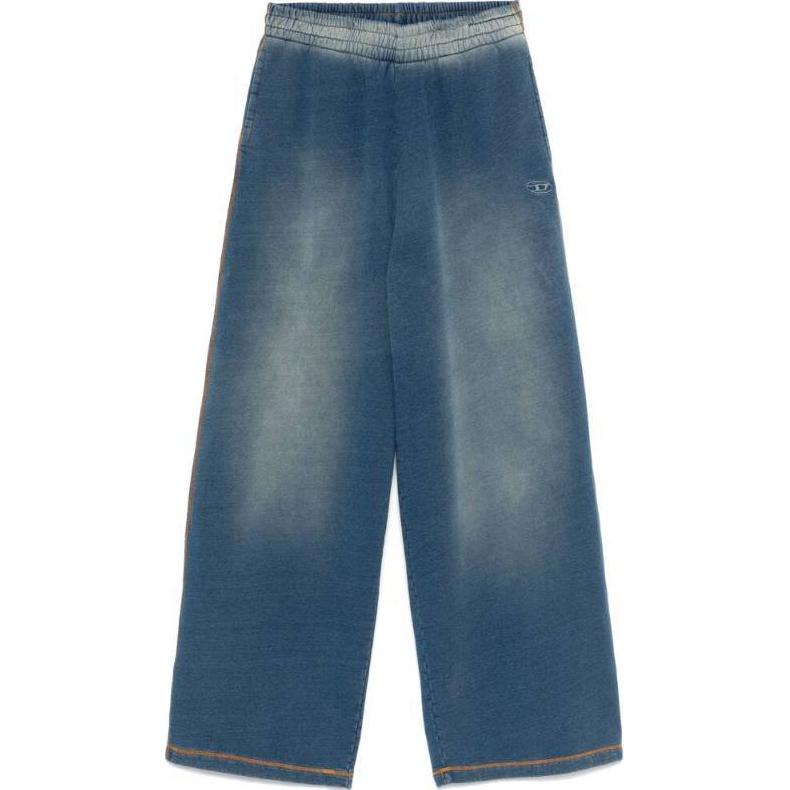 DIESEL Джинсы Logo Embroidered Wide Leg Sweatpants — фото 3