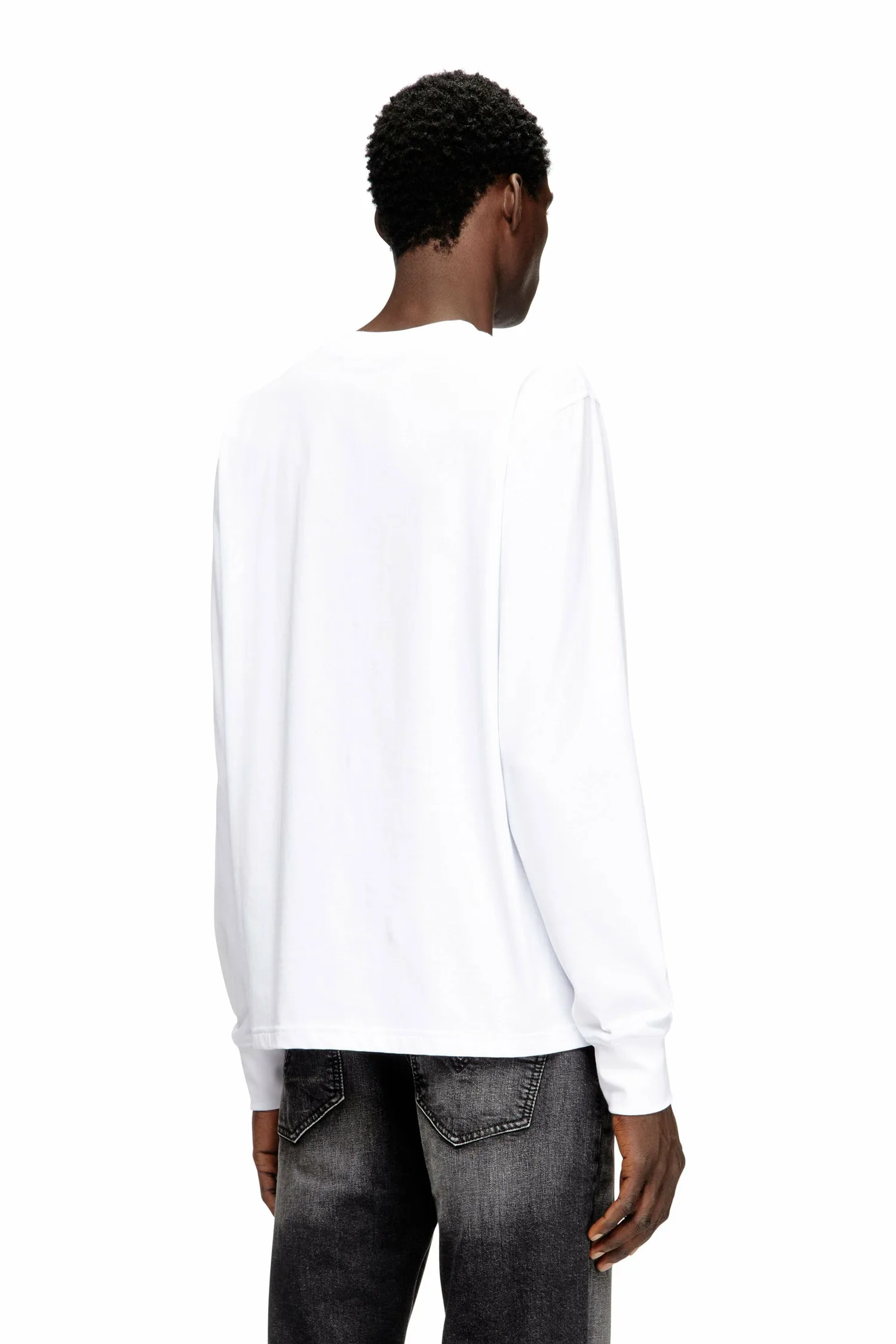 Мужская футболка с длинным рукавом T-ADJUST-LS-V1 Diesel, white — фото 3