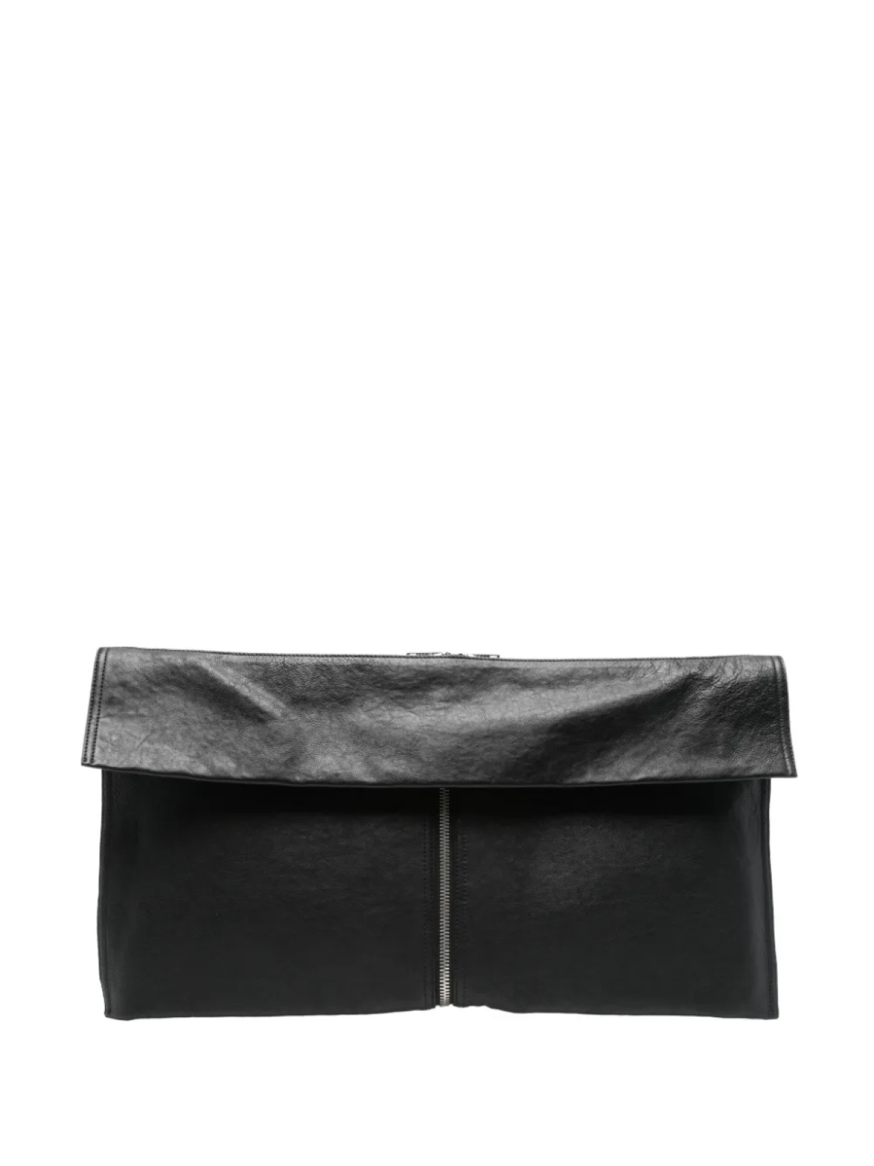 

Кожаный клатч Alexander Wang с двойной молнией, черный