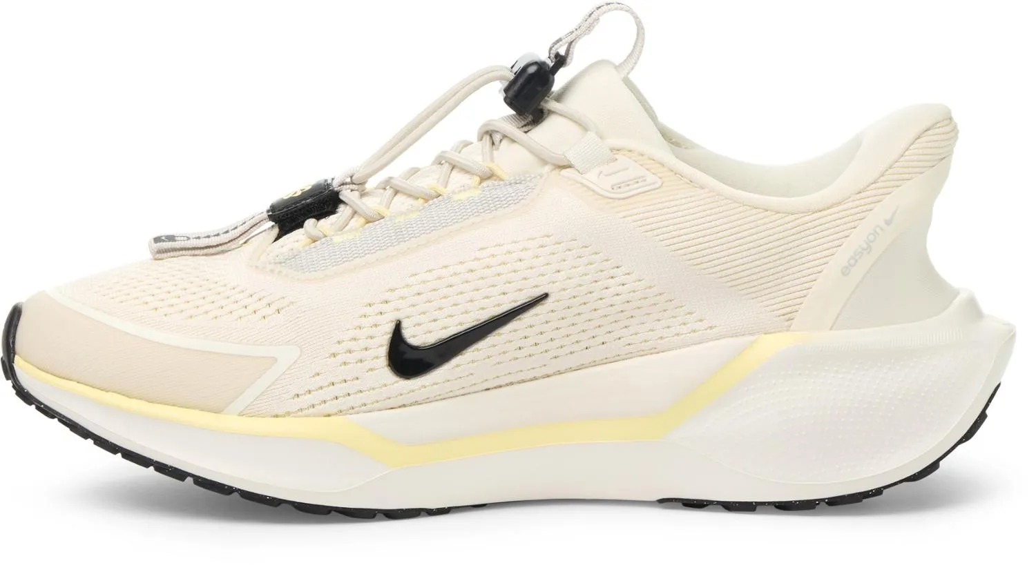 Женские кроссовки для бега по дороге Pegasus Easy-On Nike, Pale Ivory/Black/Soft Yellow — фото 2