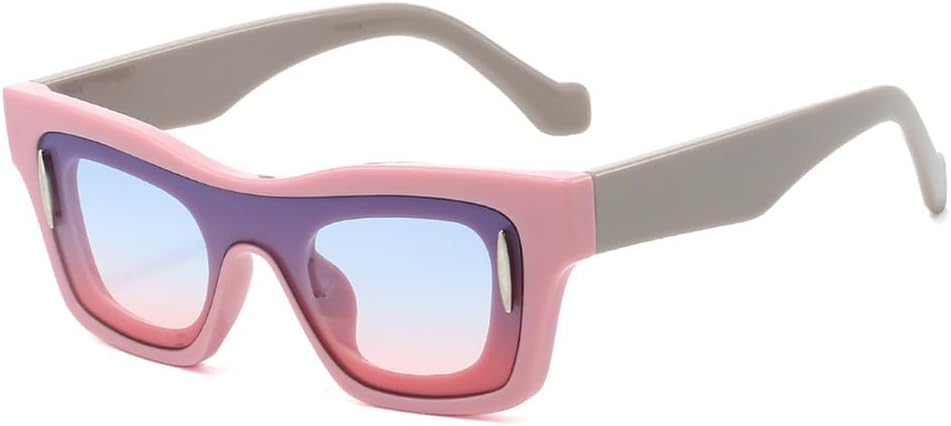 

Солнцезащитные очки UV400 с заклепками, градиентной расцветкой в ​​стиле панк, для женщин и мужчин, для бега и занятий спортом на открытом воздухе UYPTK, Pink Blue Pink