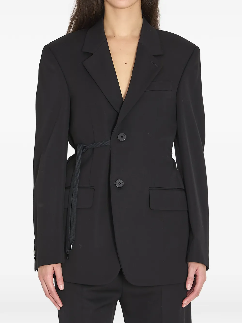 Жакет с запахом Balenciaga, черный