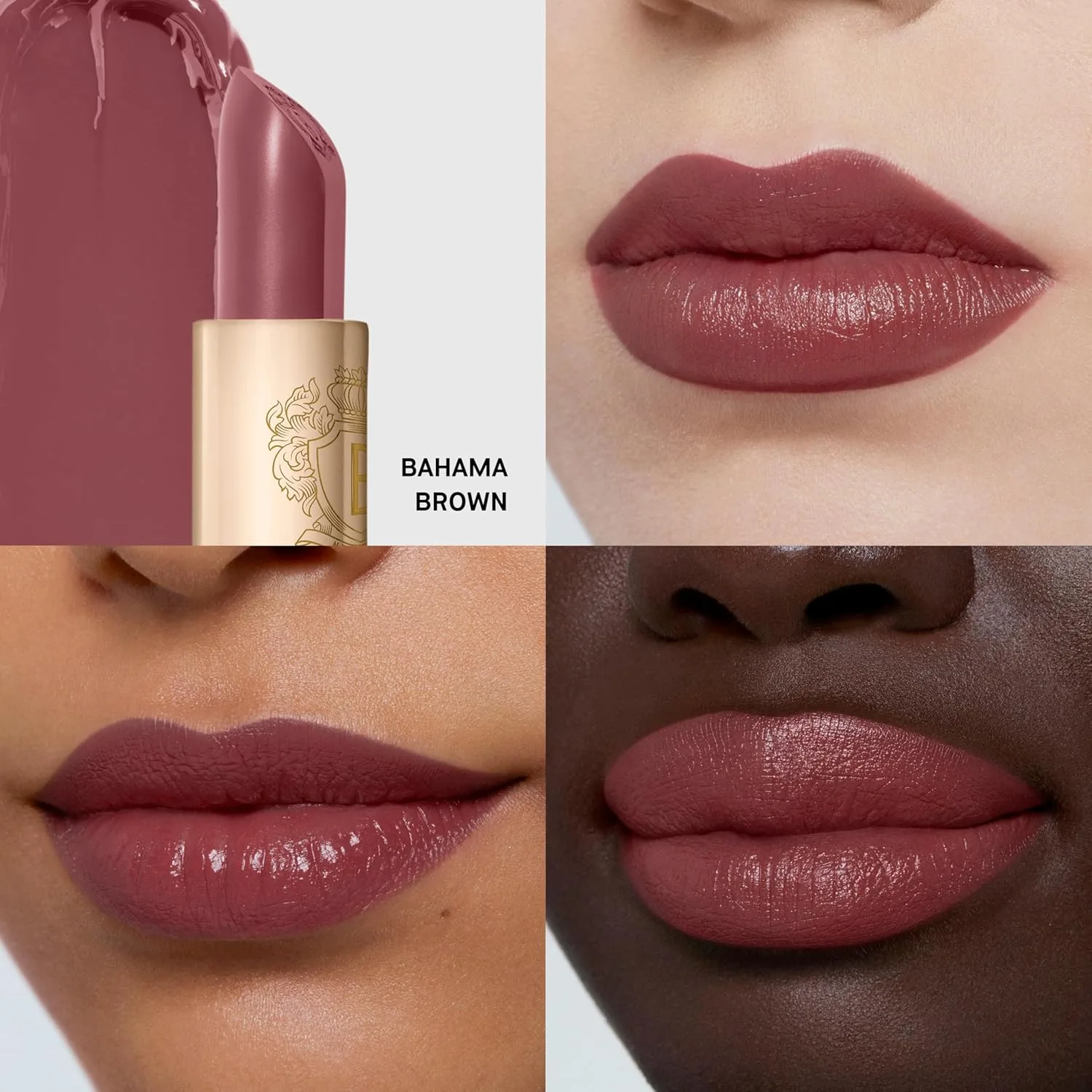 Помада Bobbi Brown Luxe | Яркая, ухаживающая за кожей помада для насыщенного сатинового финиша | Масло ромашки и воск из цветков жасмина, 0,12 унции, 08 Bahama Brown (Pinky brown) — фото 2