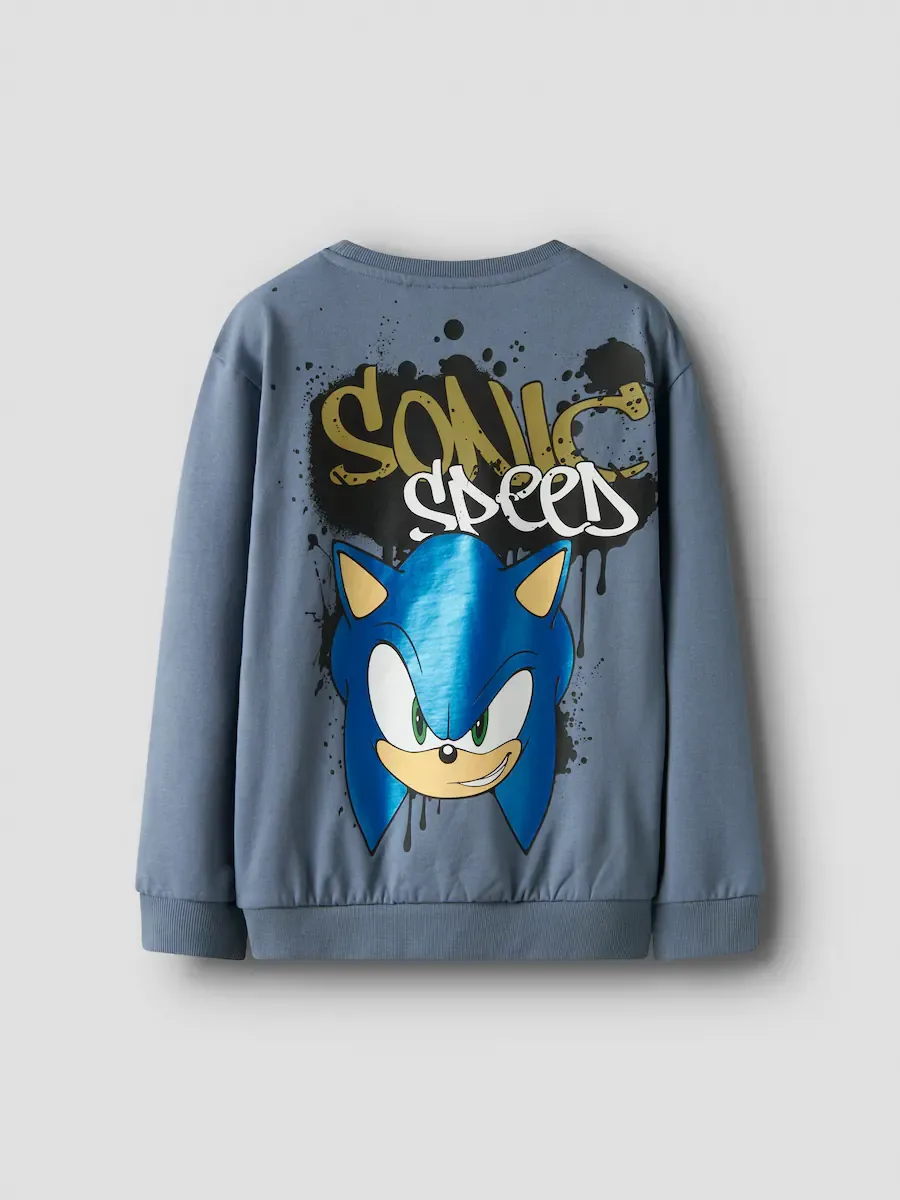 Толстовка SONIC с принтом на спине Name it, синий — фото 4