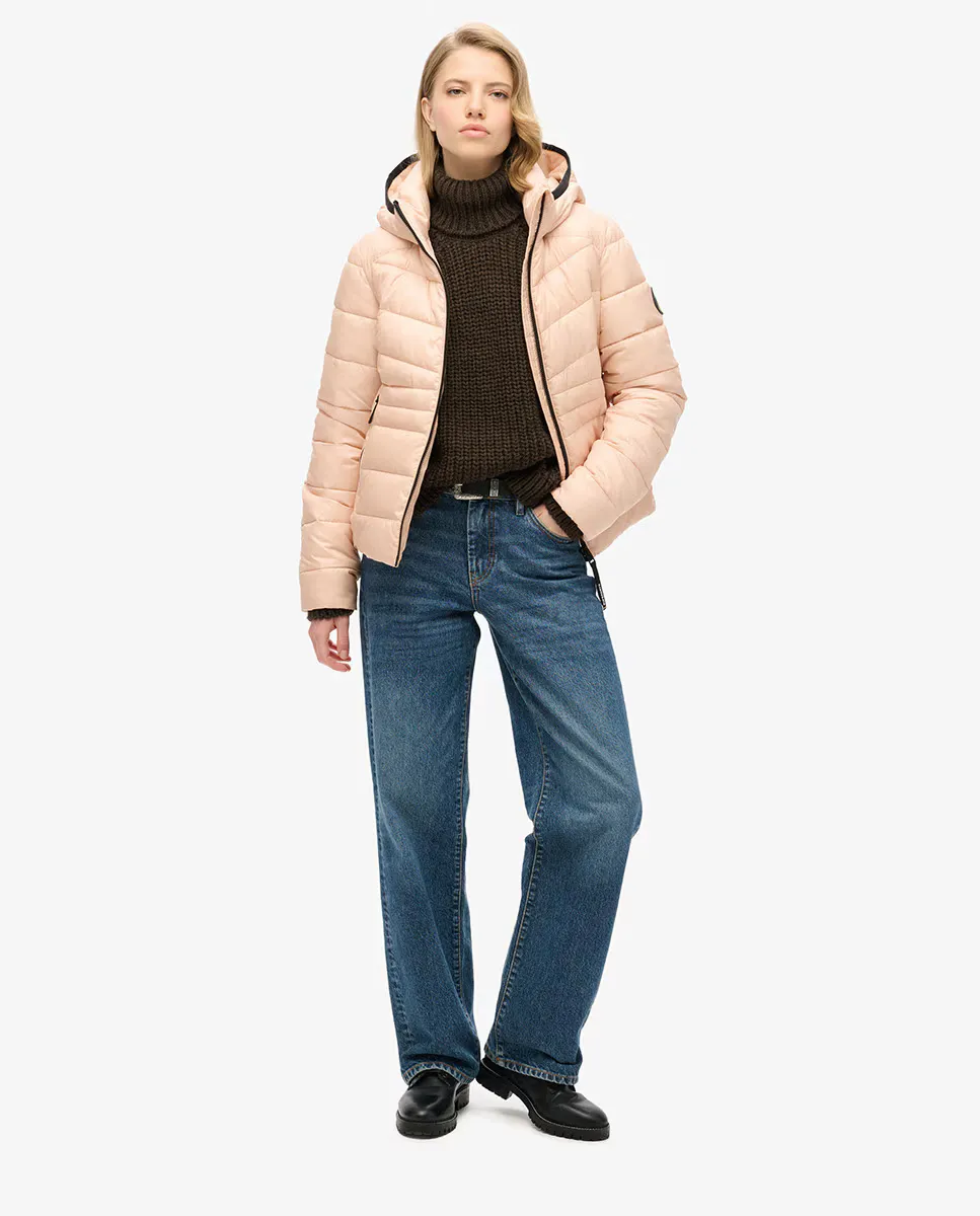 

Стеганая куртка Fuji с капюшоном Superdry, кремовый