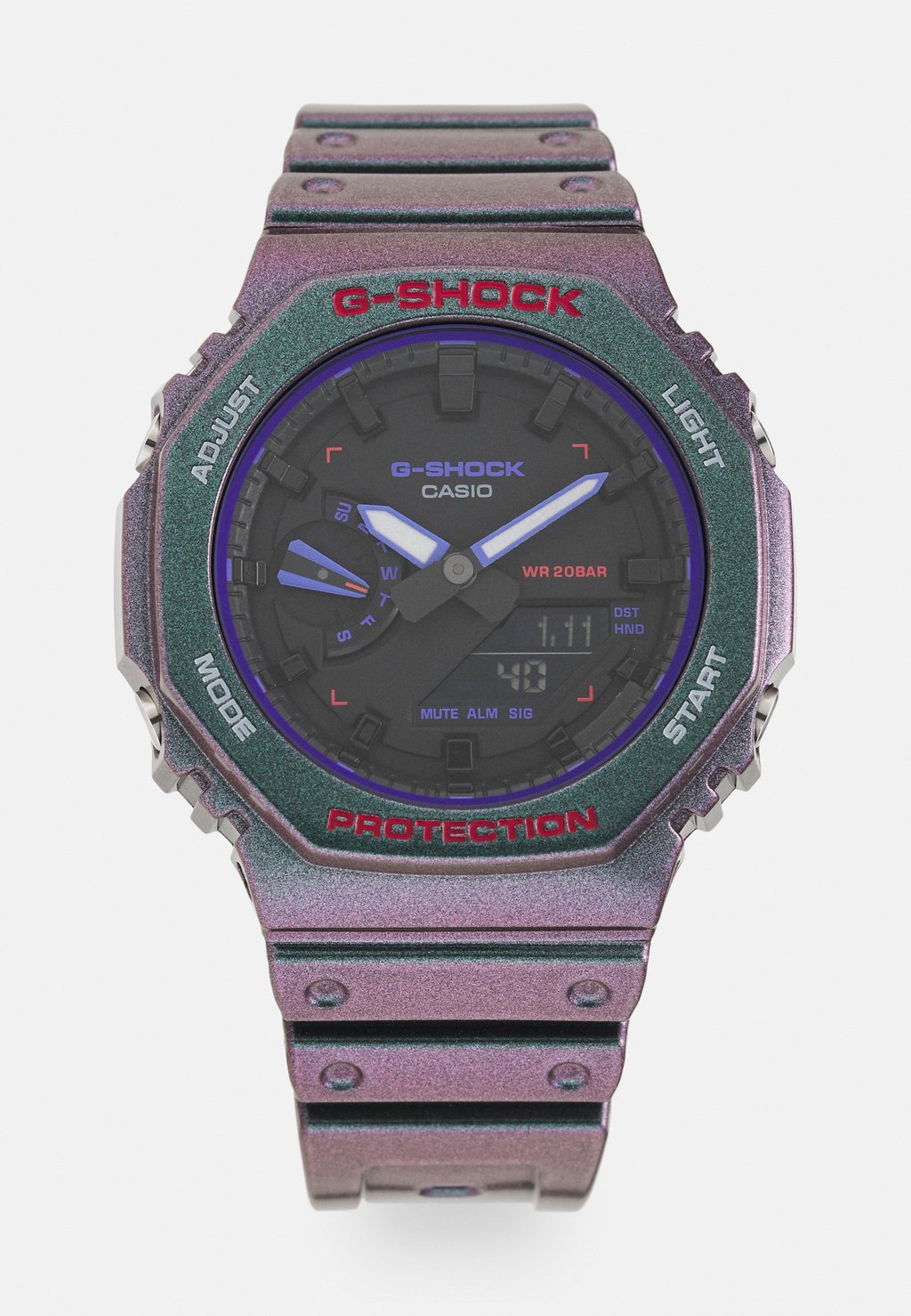 

Часы Aim High Ga-2100Ah ​​Unisex G-SHOCK, цвет black/purple iridescent