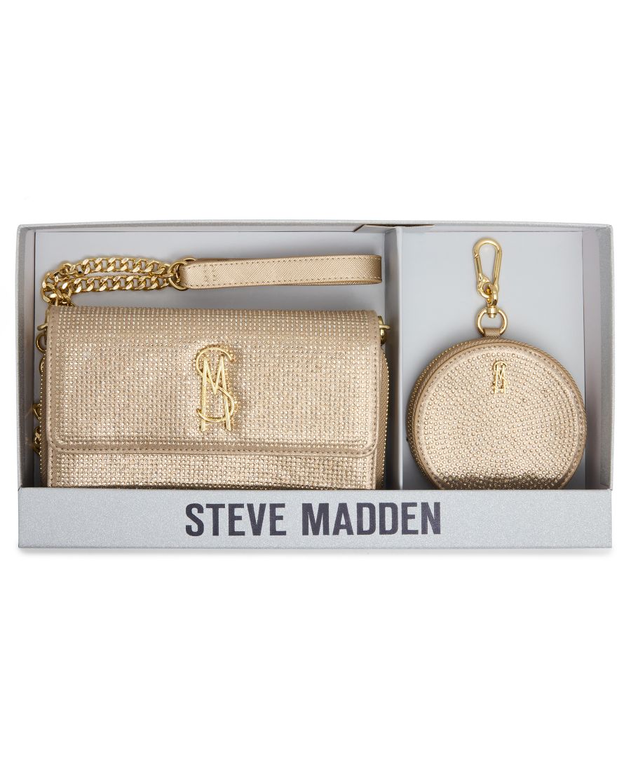 

Кошелек-мессенджер Carina с декоративной отделкой в коробке Steve Madden, Champagne