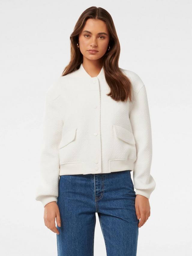 

Куртка-бомбер becks из букле Forever New, цвет Cream Boucle