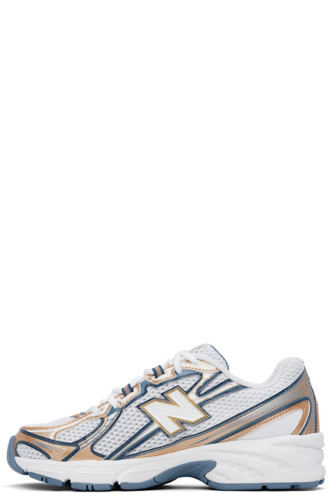 Кроссовки 740 белого и бежевого цвета New Balance — фото 3