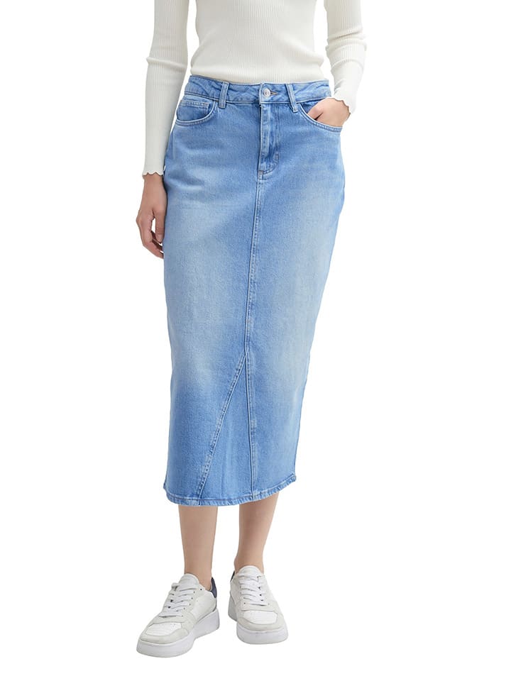 

Юбка до колена TOM TAILOR Denim, светло-синий