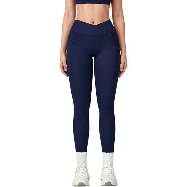 

Женские лосины с высокой талией и перекрестной резинкой Anna-Kaci, Navy