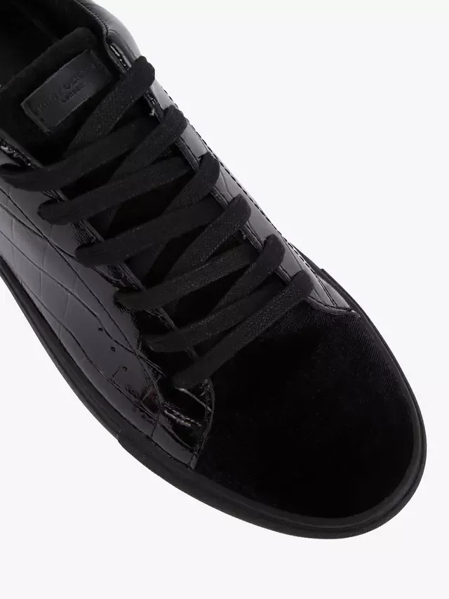 Кроссовки Laney Croc из лакированной кожи, черные Kurt Geiger London — фото 4