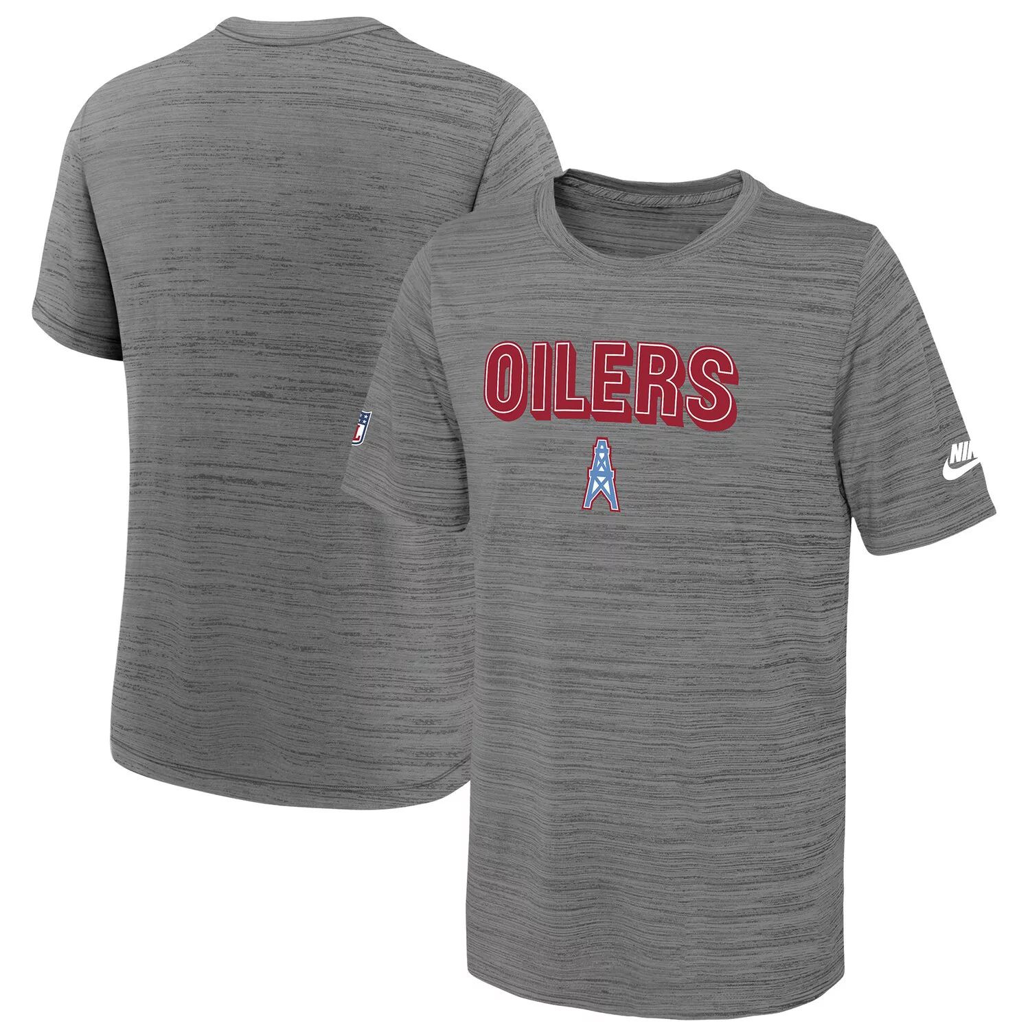 

Молодежная футболка Nike Heather Grey Tennessee Titans Oilers Throwback Sideline Performance Team Issue Velocity Alternate Nike