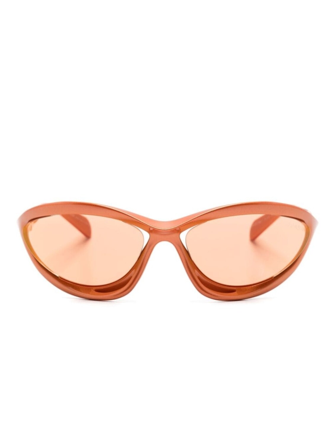 

Prada Eyewear солнцезащитные очки PRA23S в оправе 'кошачий глаз', оранжевый