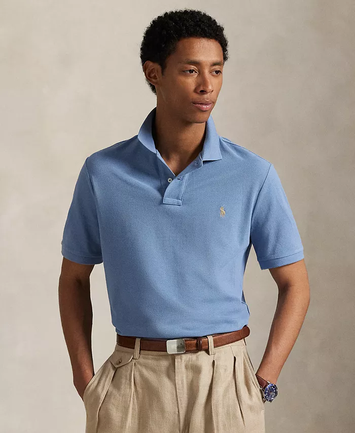 

Мужская классическая поло с сетчатой тканью Polo Ralph Lauren, синий