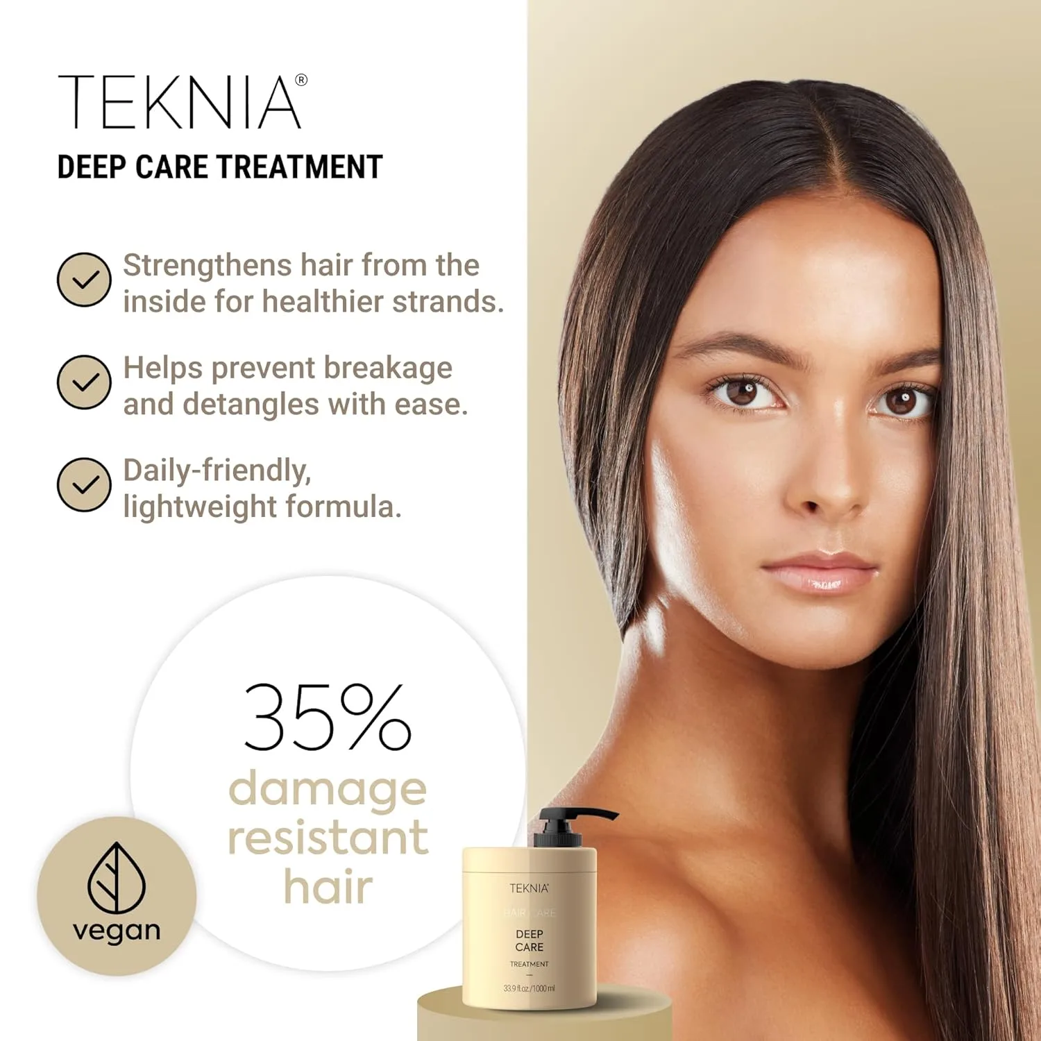 LAKMÉ Teknia Deep Care Hair Treatment, восстанавливающая маска для поврежденных волос 1000 мл (1 шт.) — фото 2