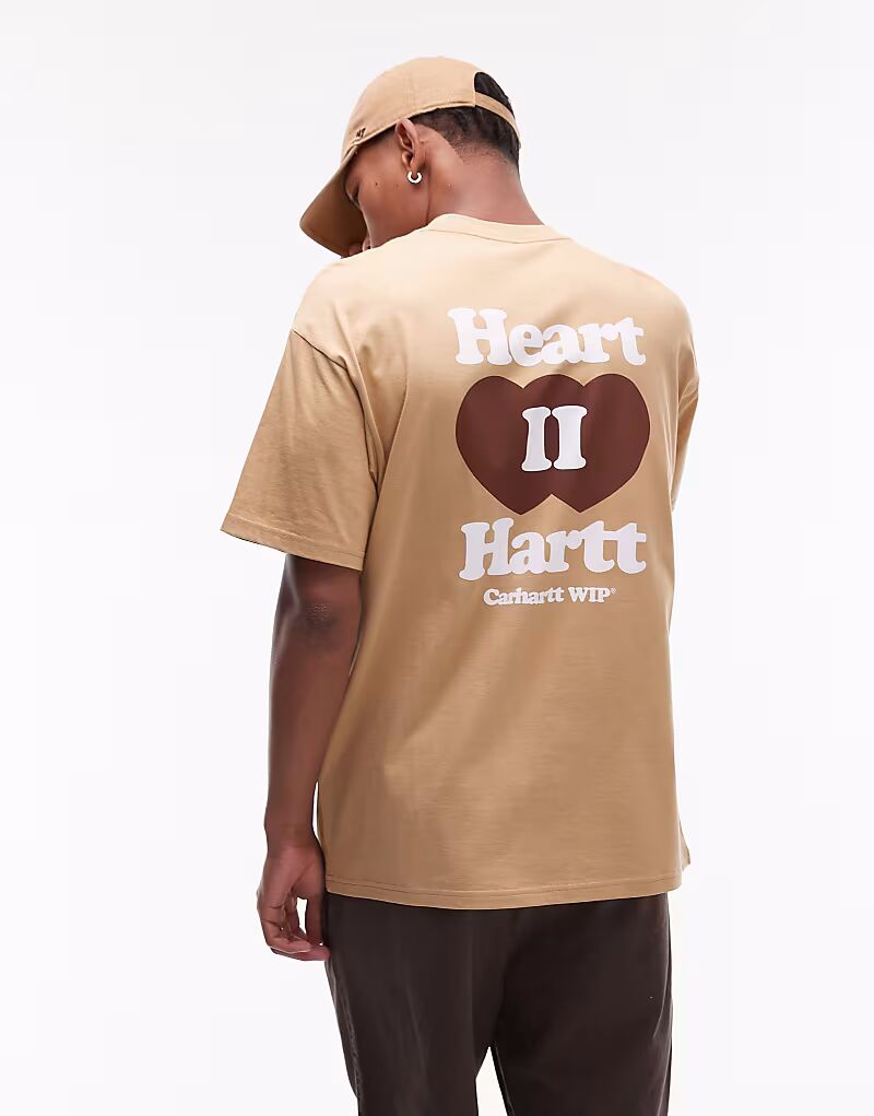 

Футболка Carhartt WIP heart II с мотивом hartt на спине в пыльно-коричневом цвете