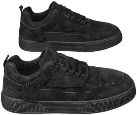 

Мужские стильные кеды с толстой подошвой - однотонные, на шнуровке, повседневные кроссовки с эффектом увеличения роста и удобной подошвой EVA для всех сезонов Fmshi, черный