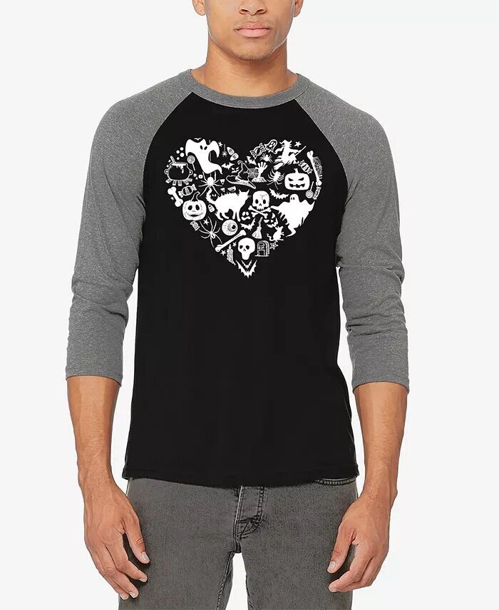

Мужская бейсбольная футболка с принтом «Halloween Heart» и надписью «Reglan» LA Pop Art, мультиколор