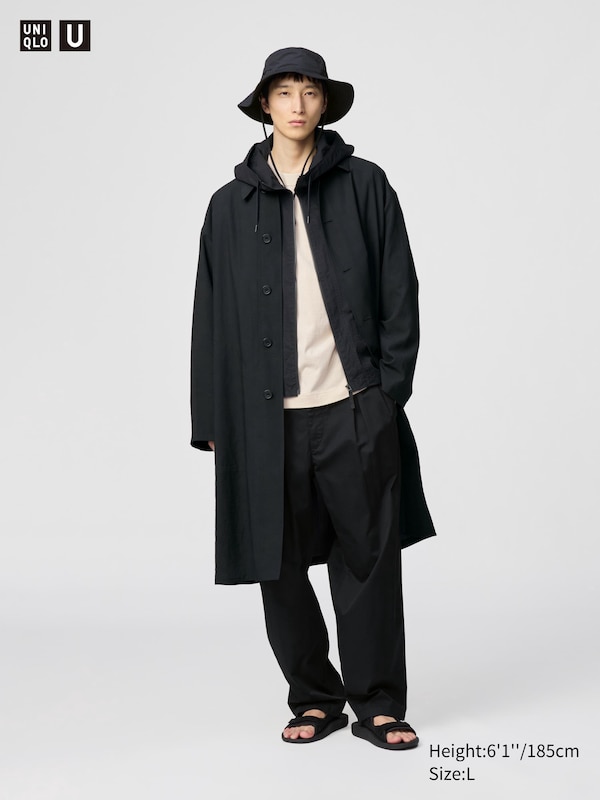 

Однобортное пальто свободного покроя Uniqlo, черный