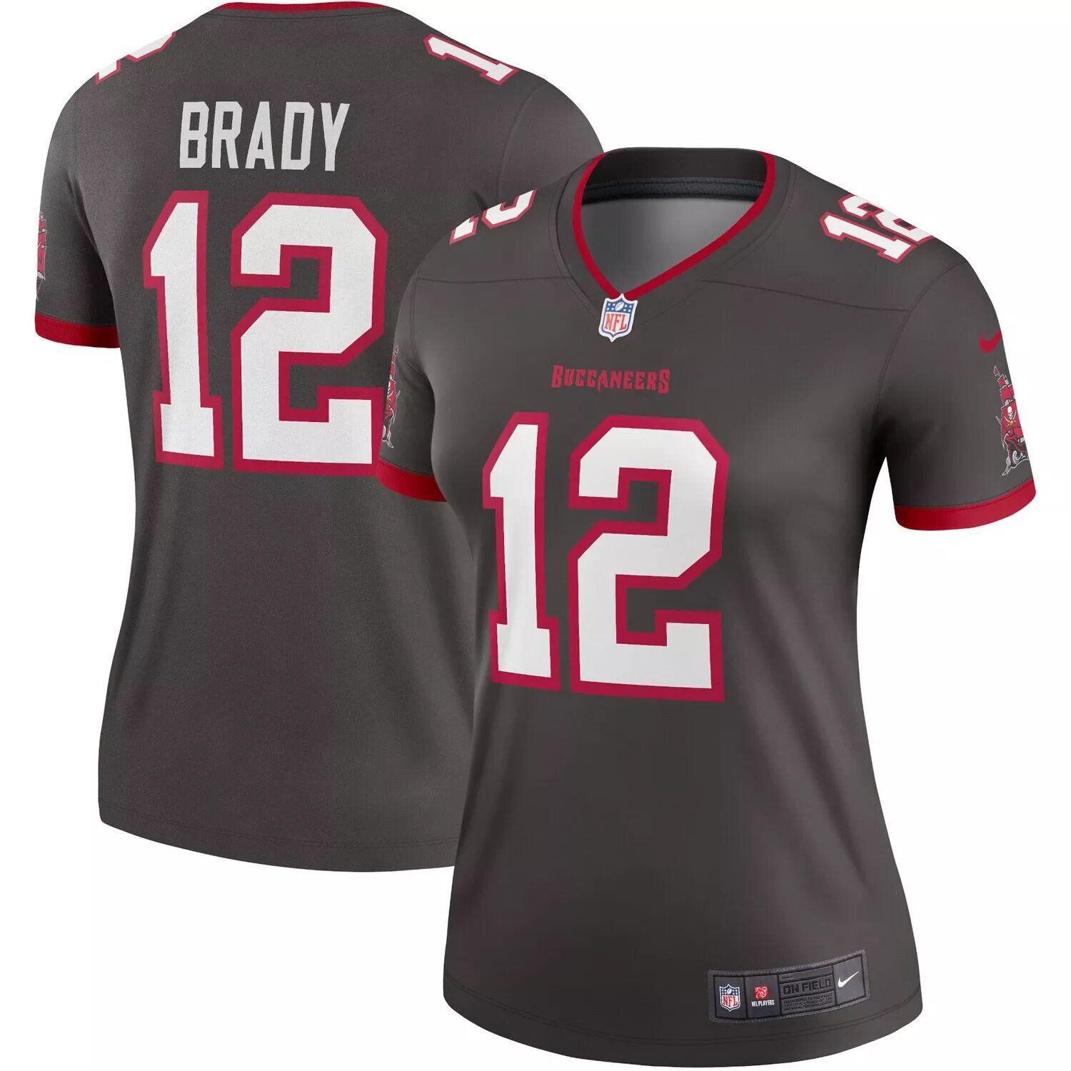 

Женская майка Nike Tom Brady Pewter Tampa Bay Buccaneers Alternate Legend Nike