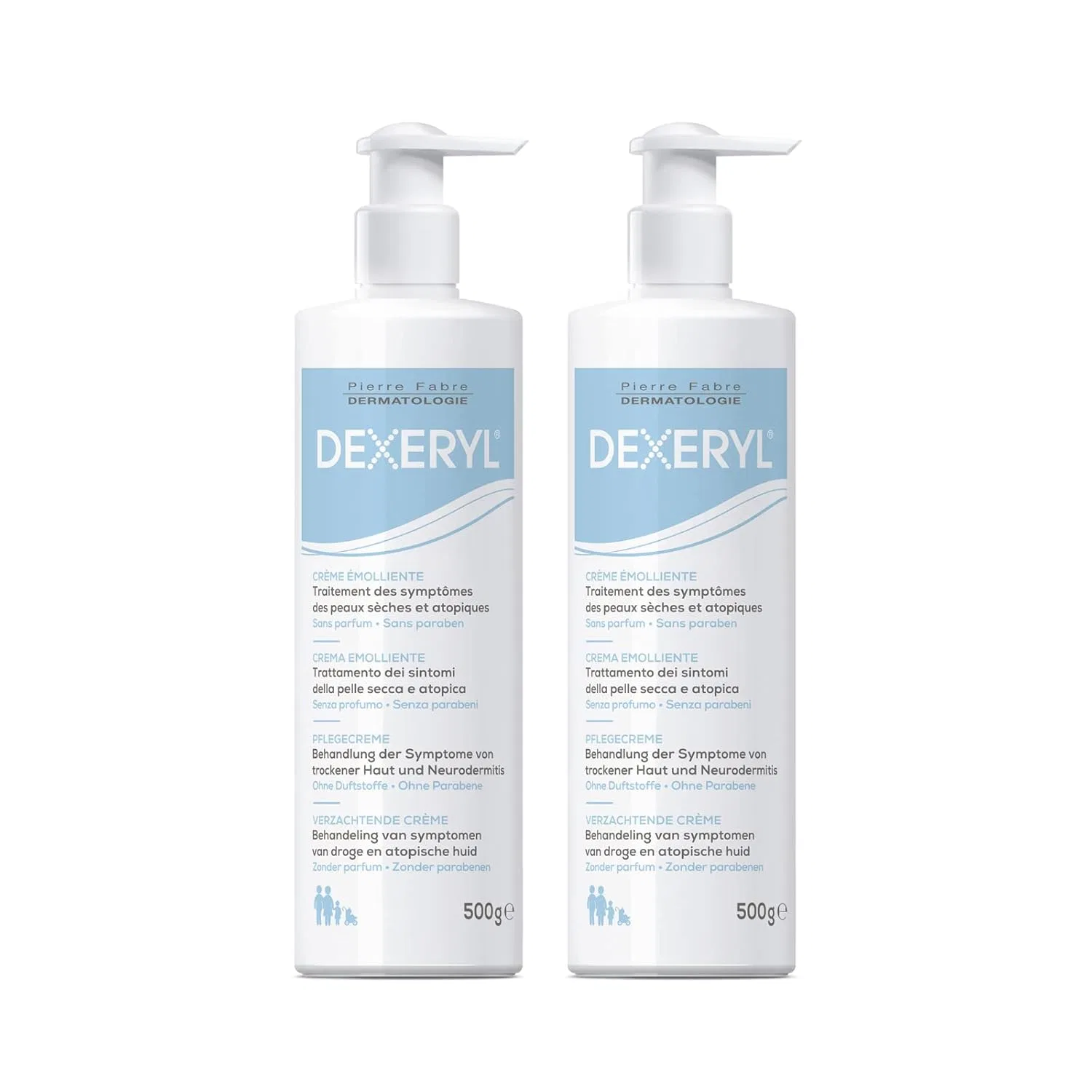 Крем Dexeryl для сухой кожи, 2 x 500 г Dexeryl