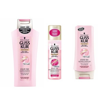 

Schwarzkopf Liquid Silk Шампунь для тусклых и ломких волос 400мл, Gliss