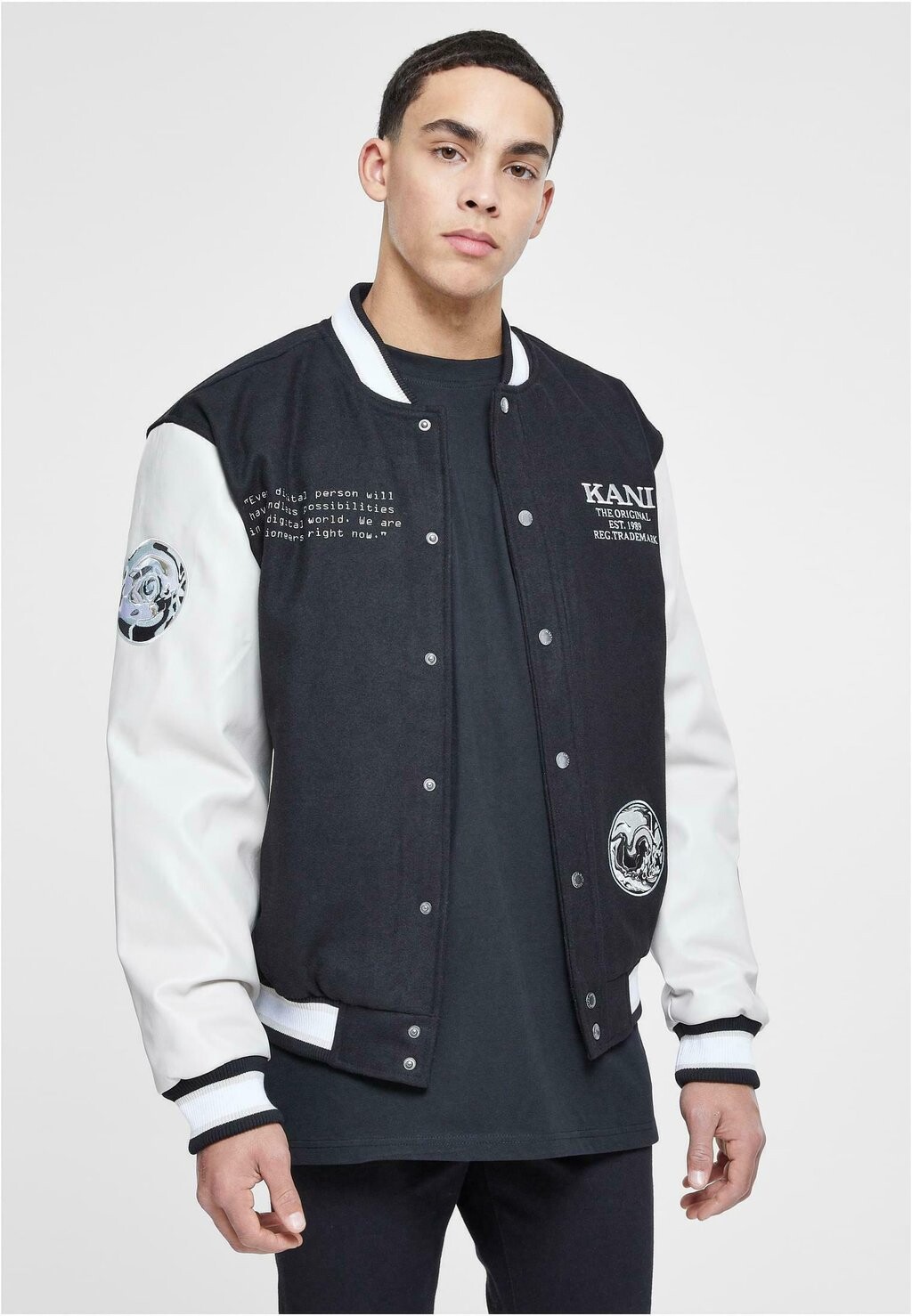 

Бомбер Karl Kani RETRO BLOCK COLLEGE, цвет Black, Черный, Бомбер Karl Kani RETRO BLOCK COLLEGE, цвет Black