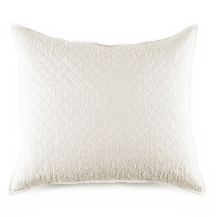 

Подушка Hampton White Large, Euro Sham POM POM AT HOME, слоновая кость/кремовый