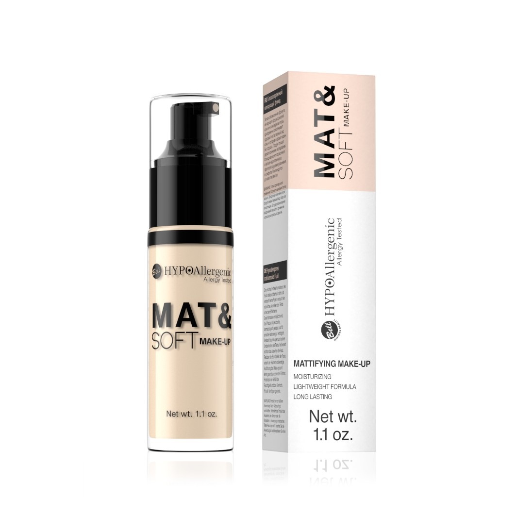 

Тональный крем для лица mat & soft make - up Bell Hypo Allergenic, 02 - natural, вес 30 гр.