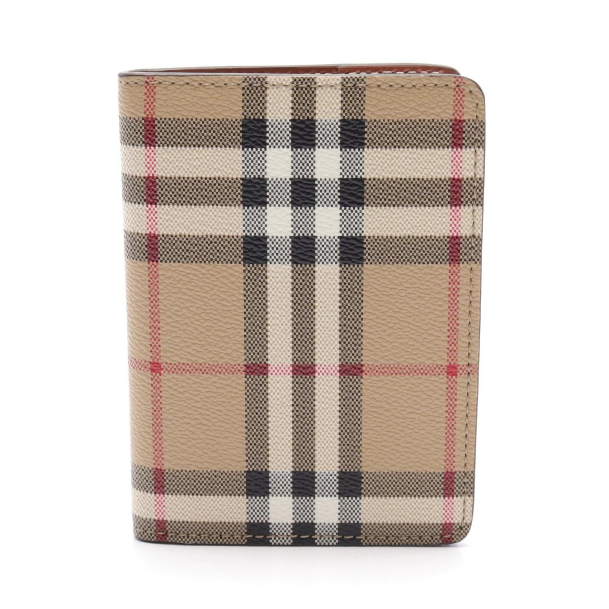 

Футляр для карт Burberry из холщовой ткани с покрытием, бежевый/черный/мультиколор