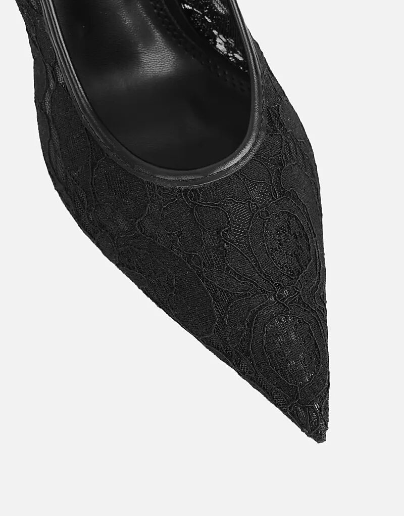 Туфли-лодочки SIMMI Shoes Luka на низком каблуке с черным кружевом — фото 3