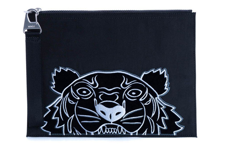 

KENZO Нейлоновая клатч сумка унисекс морской синий