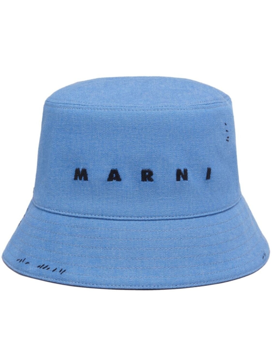 

Marni джинсовая панама с вышитым логотипом, синий