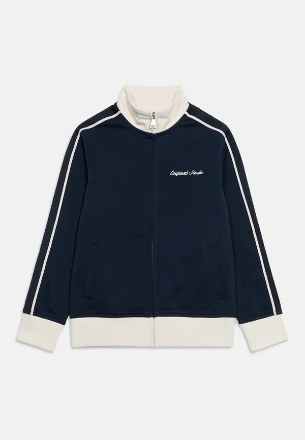 Толстовка с молнией Jorniagara typo track high zip up sweatshirt Jack & Jones Junior, небесно-голубой — фото 3