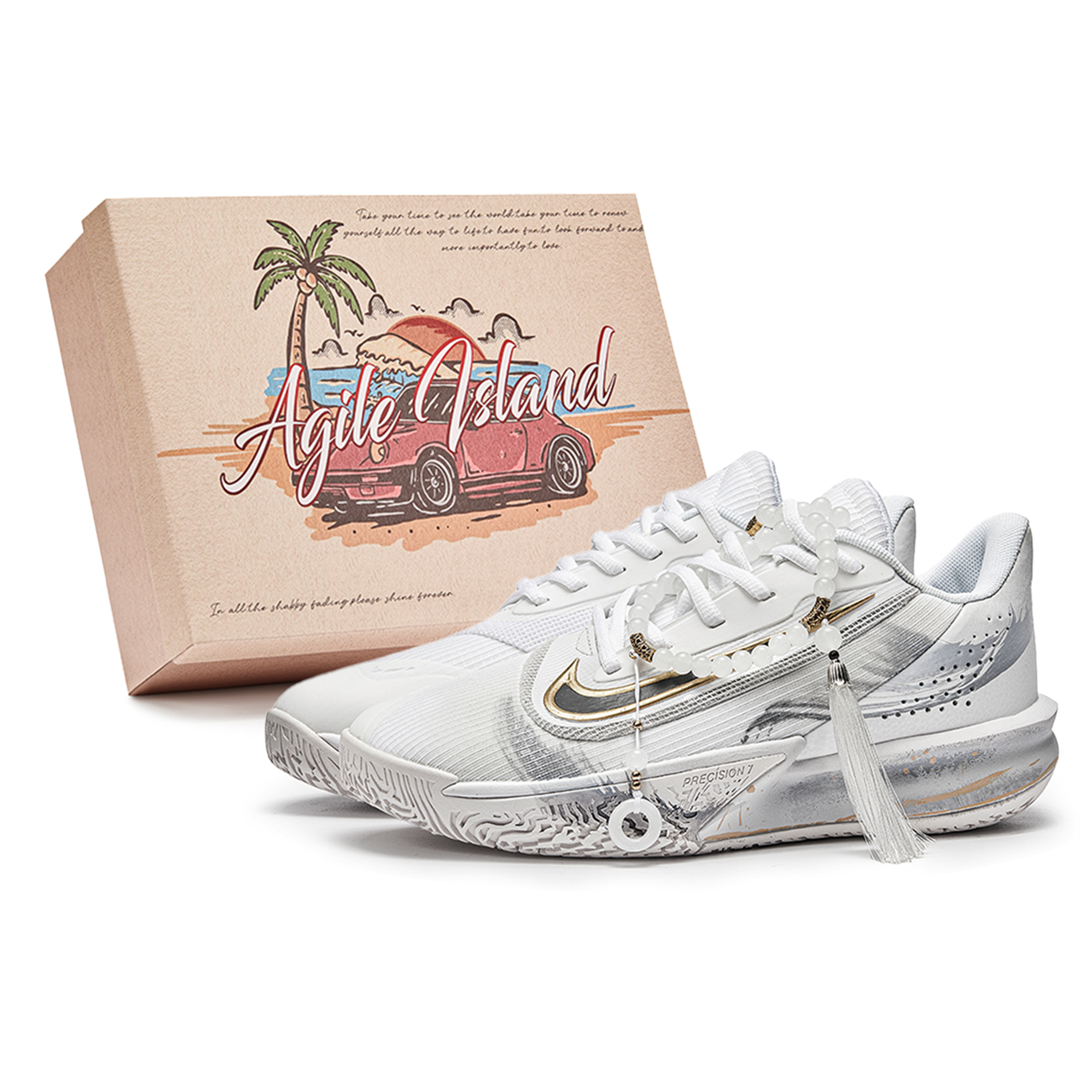 

Баскетбольные кроссовки Precision 7 Shock Absorbers Low Top, мужские, серо-золотые Nike, Gray Gold