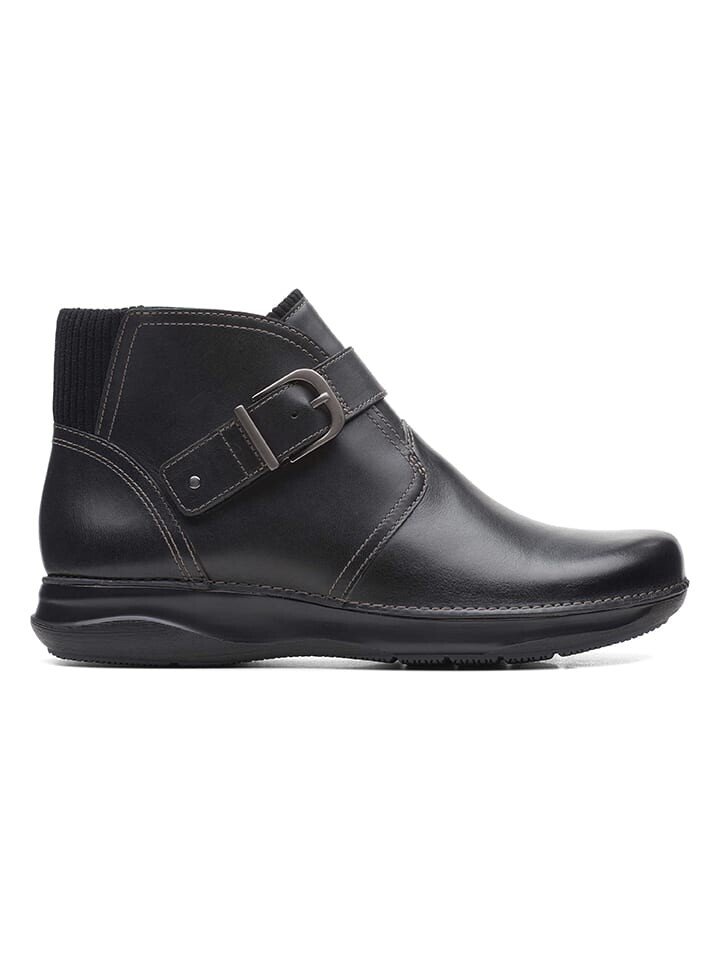 Ботинки женские Clarks Leder Appley низкие с пряжкой, черный