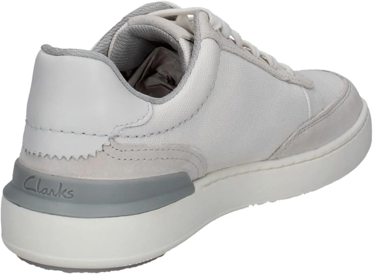 Туфли Clarks Courtlite Tor Nubuck Shoes in Standard Fit Size, White Canvas. — фото 3