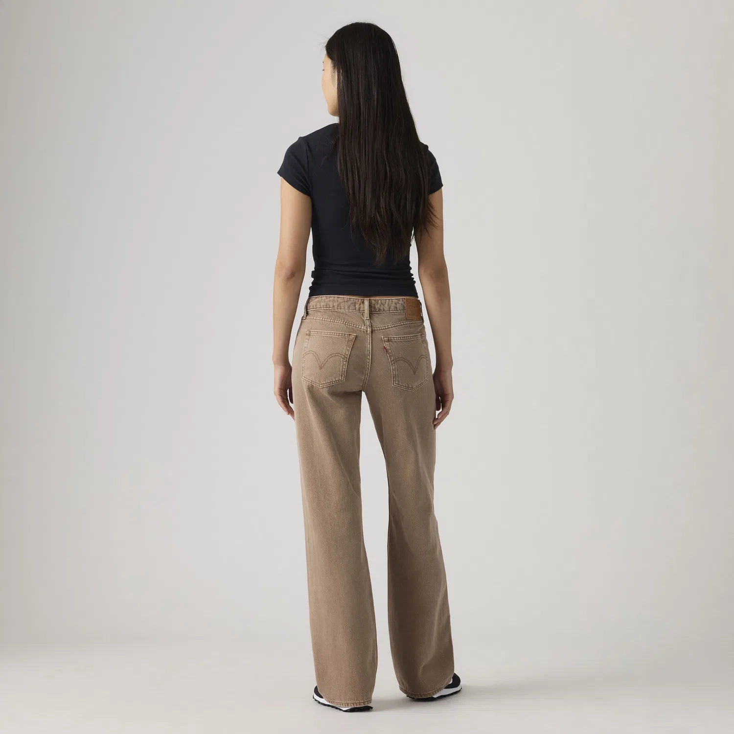 Женские джинсы свободного кроя с низкой посадкой и легкой посадкой Levi's, Brown — фото 3