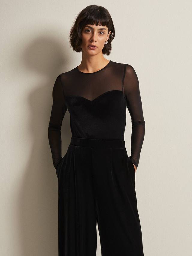 

Топ Elouise из вельвета Phase Eight, Black